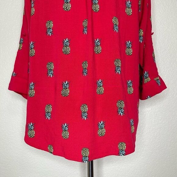 Torrid Harper Pineapple Print Pullover Top - Picture 9 of 13